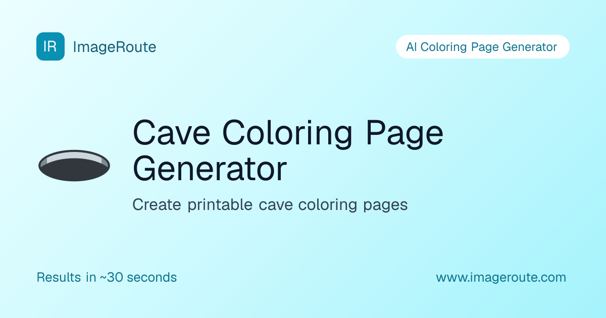 Cave Coloring Page Generator | ImageRoute